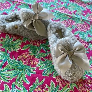 UGG Cozy Gray Slippers with Bows